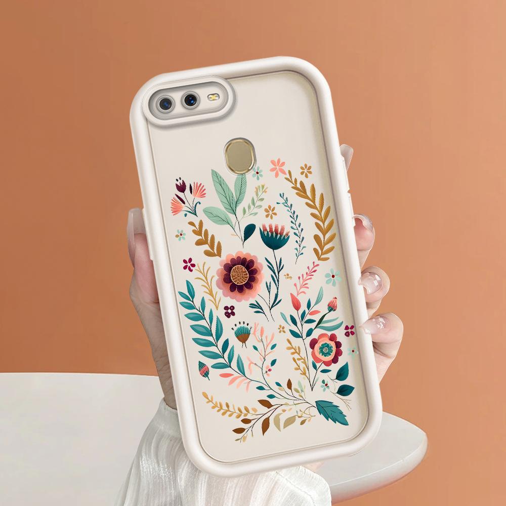 Soft Silicone Square Ladders Cartoon Pattern Full Cover Camera Protection Shockproof Case for OPPO Reno Realme OnePlus