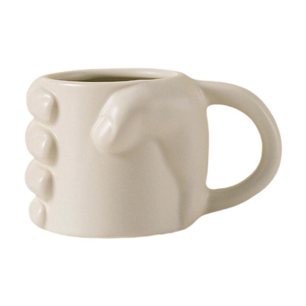 Fist Shaped Coffee Mug Ceramic 300ml Coffee Lover Gift Modern for Home Office for Men and Women Water Drinking Mug Milk Mug