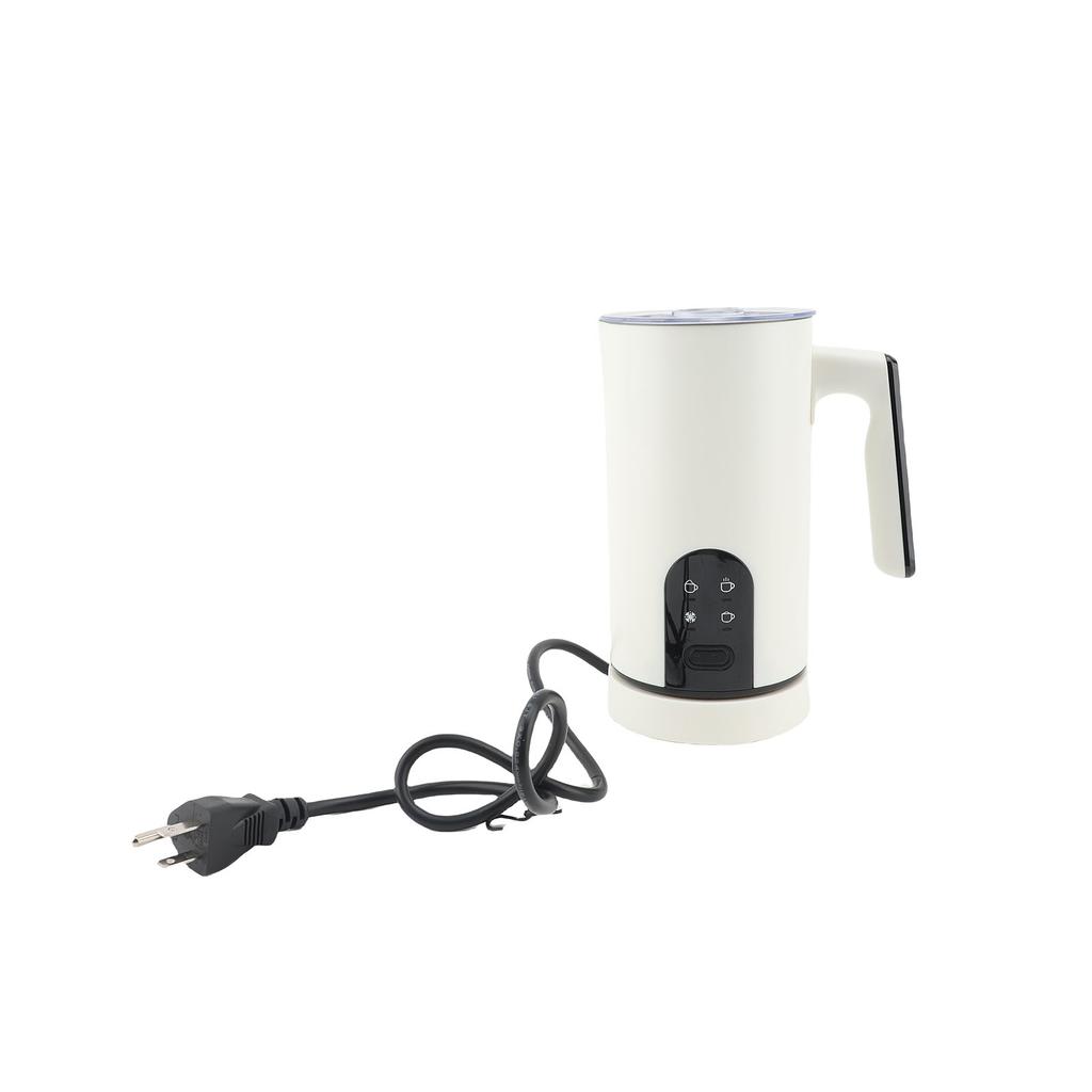 Electric Milk Frother Warmer Low Noise Automatic Hot Cold Foam Maker with 4 Modes for Home Kitchen