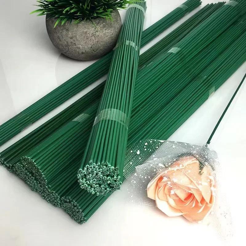 30/40cm Green Flower Stem Sticks DIY Floral Material Handmade Wire Stem Accessories Twist Bar Accessories