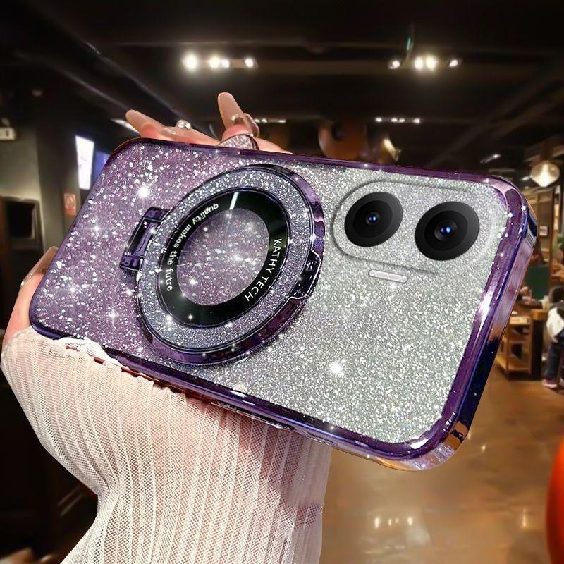 

Роскошное покрытие для Xiaomi Poco F7 Pro Ultra 5G Магнитный блестящий алмазный чехол для Xiaomi Poco F7 Ultra Pro 5G Мягкая силиконовая накладка Xiaomi Poco F7 5G фиолетовый