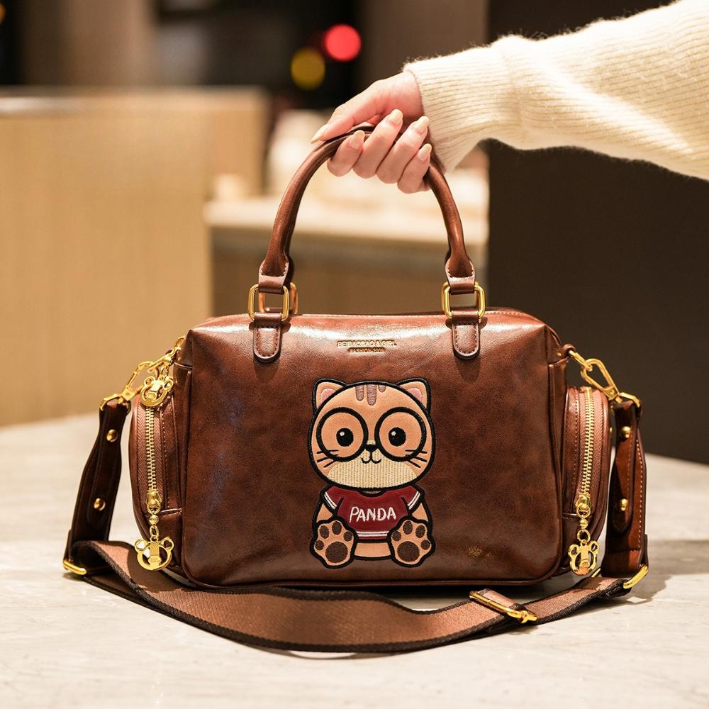 BEIBAOBAO New Design Versatile Women's Handbags Fashionable Foreign Style Ladies Tote Bag Cute Cartoon Single Shoulder Bag High Sense PU Messenger Bag