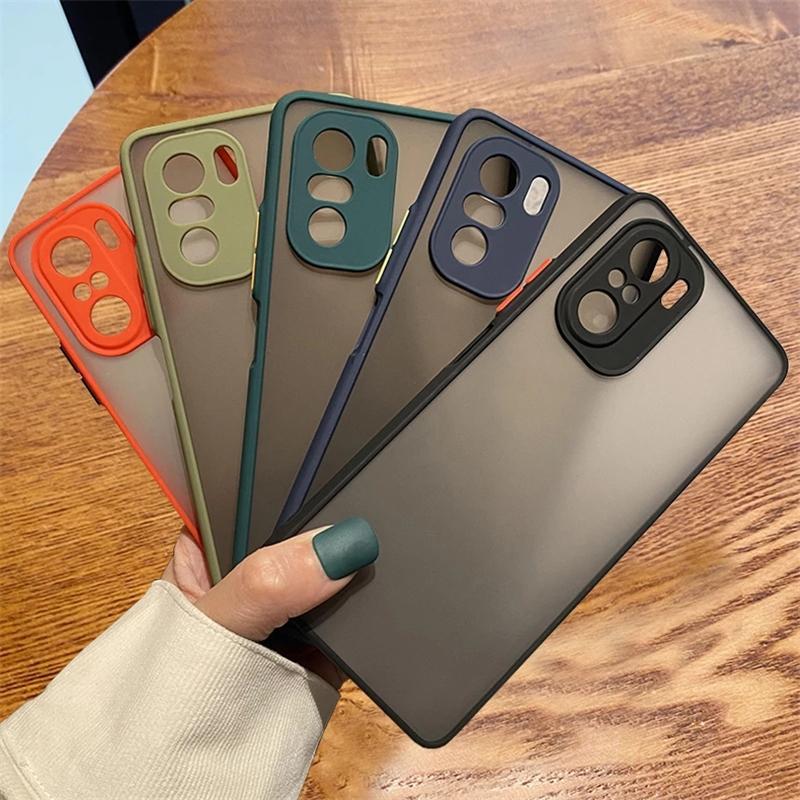 Matte Translucent Hard Silicone Phone Case For Xiaomi Redmi Note 11 10 9 Pro 11S A1 10C 9T Poco C40 X4 X3 NFC M3 M4 Pro 4G 5G Back Cover