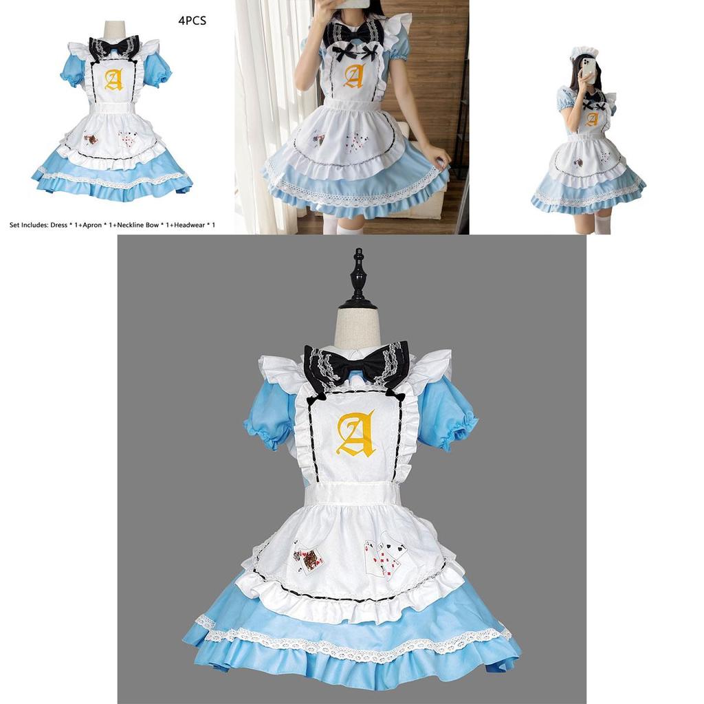 Alice In Wonderland Maid Cosplay Costume Playing Cards Series