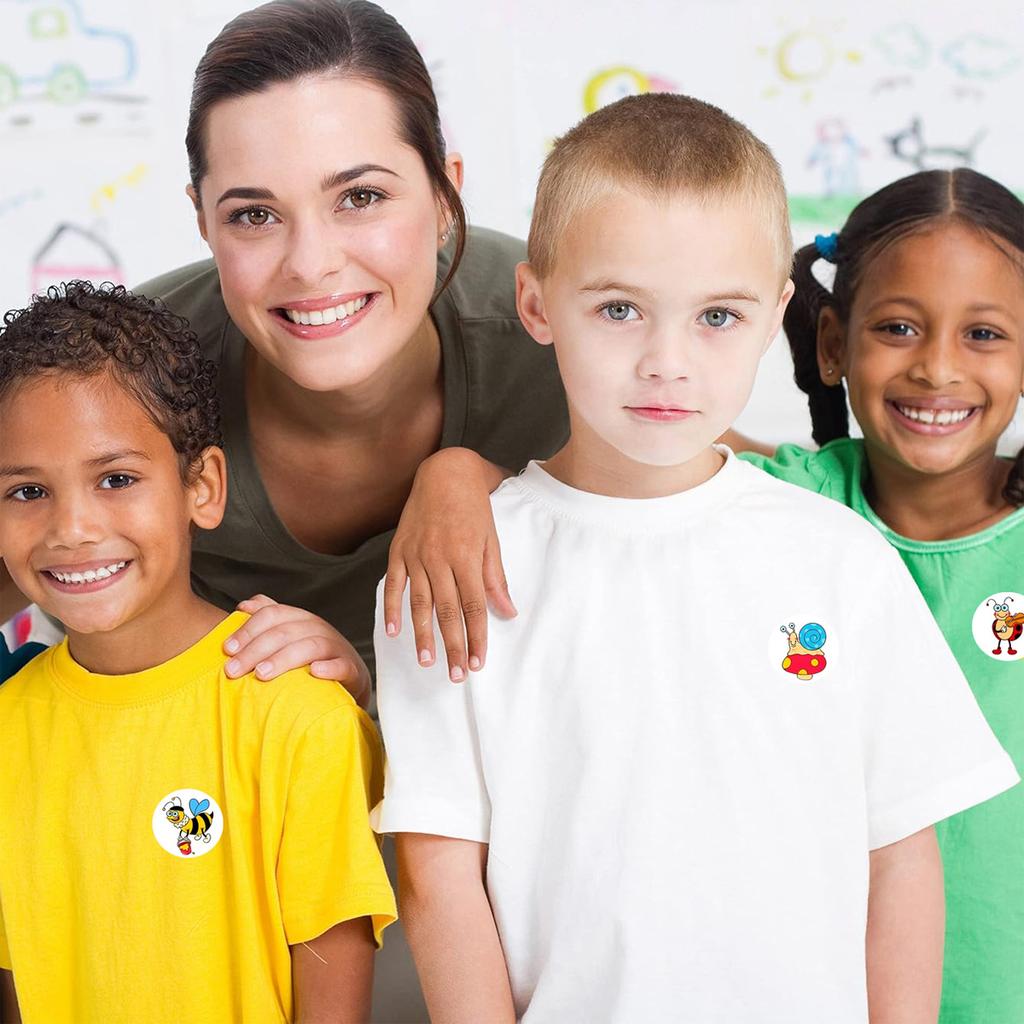 500 Stück Cartoon-Tieraufkleber Lehrer-Belohnungsaufkleber für Kinder Party-Dekoration Aufkleber für Schule Klassenzimmer Zuhause
