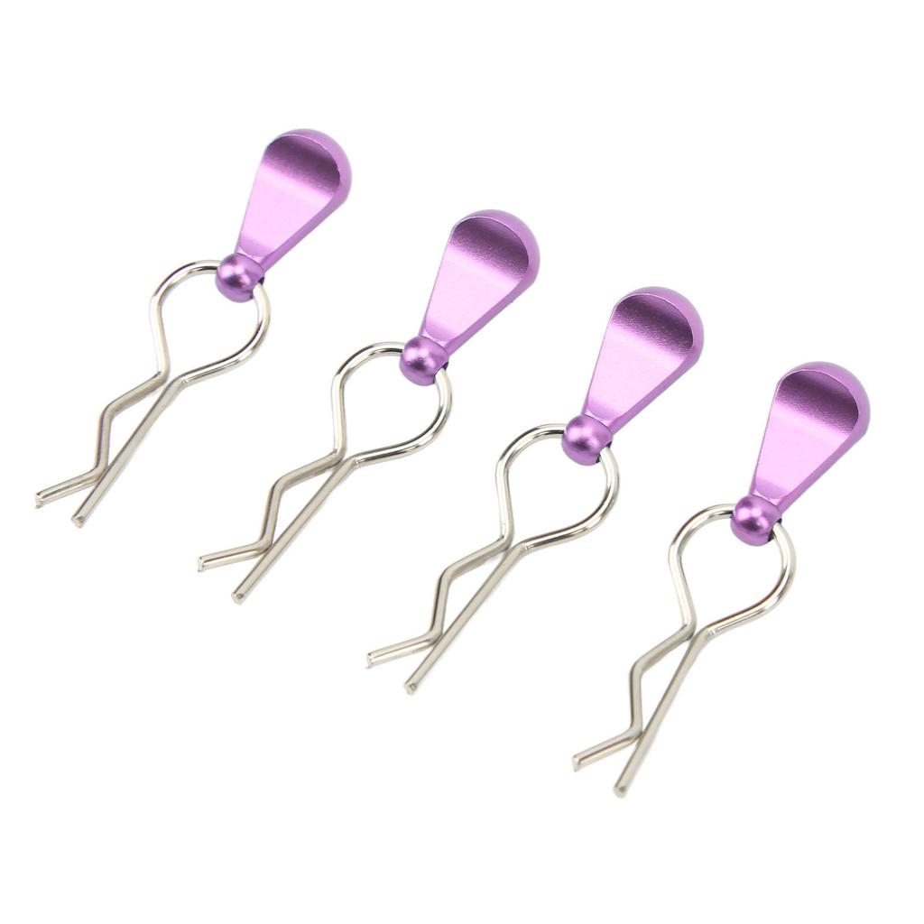 4Pcs Metal RC Car Body Clips with Pull Tabs for 18 110 Remote Control Car Upgrade Parts Purple