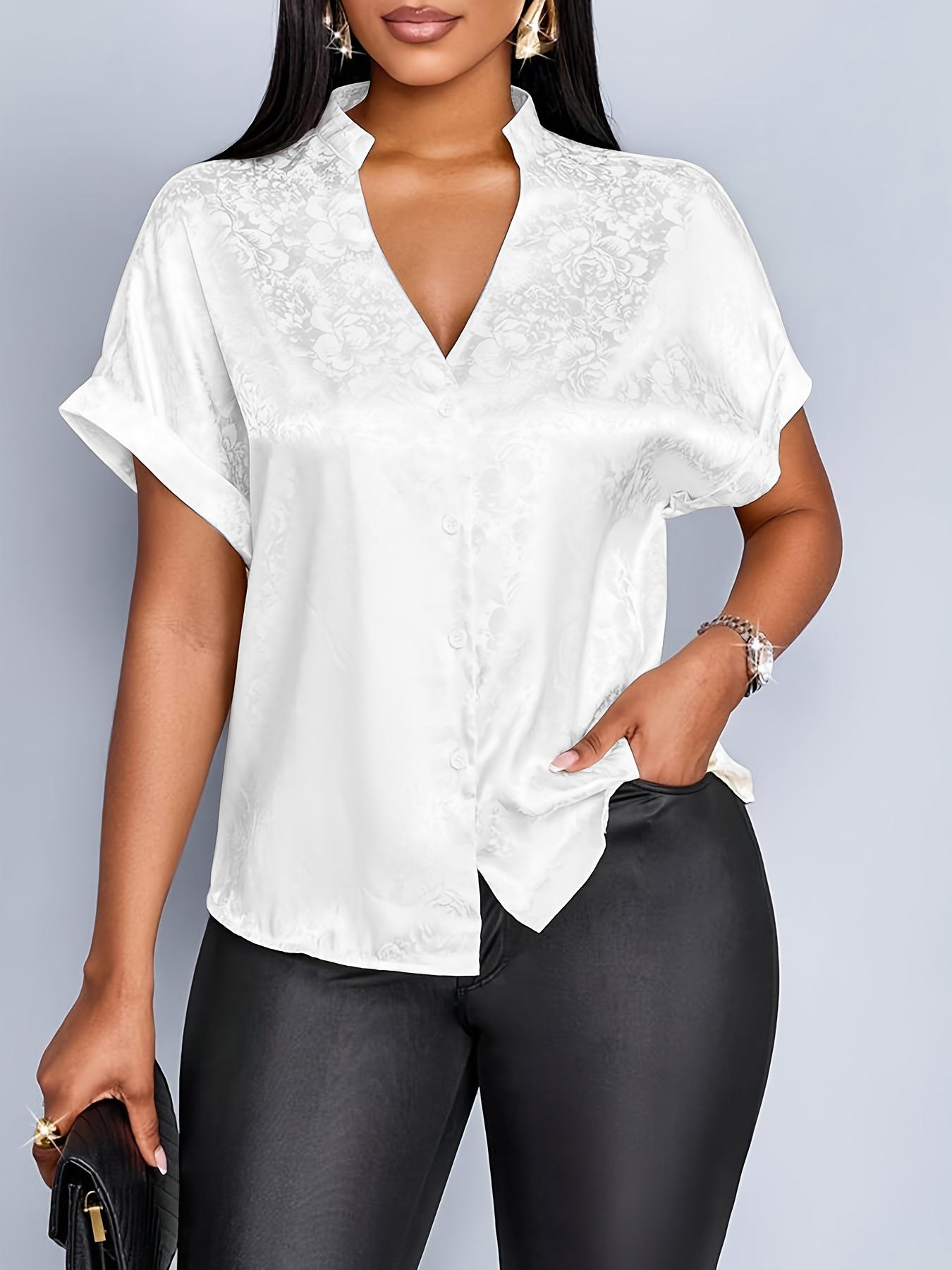 

European & American Women s V-neck Shirt - Spring/Summer 2026, Chinese-Style Dark Pattern, Plus-Size, Elegant & Fashionable Short Sleeves XXL абрикосовий