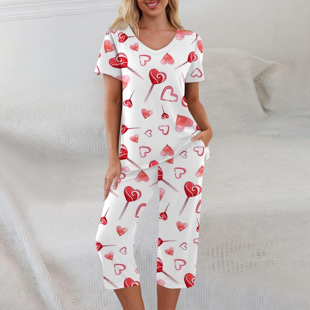 2 Piece Sets For Women Summer Short Sleeve Top And Pants With Pockets Workout Soft Sets