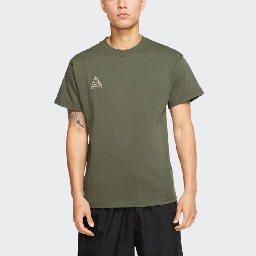 Nike Pánské tričko s logem ACG Topy Cargo-Khaki Zelená BQ7343-325
