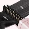 Mini Portable Hair Straightening Comb 2 in 1 Straight Curling Anti Frizz Easy to Carry Travel Friendly Hair Styling Accessory