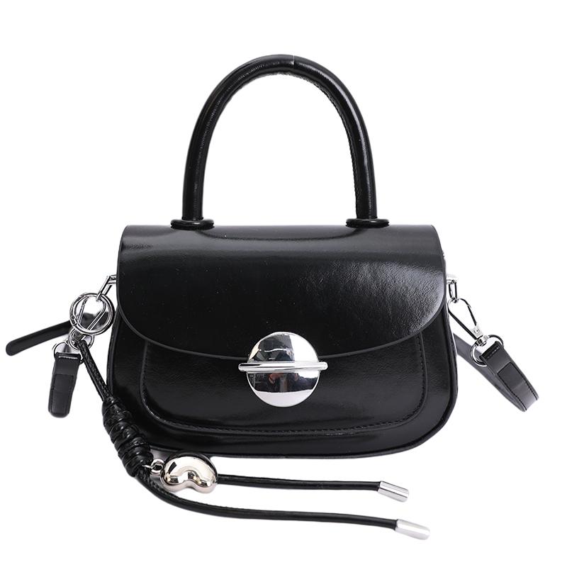

New Solid Color PU Zipper Trendy Shoulder Bag Soft Versatile Simple Crossbody Bag High Quality Fashiable Sweet Women s Handbag чёрный