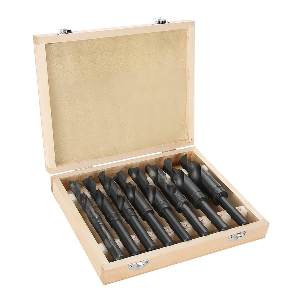 High Speed Carbon Steel Drill Bits, Packaged in Wooden Case, Suitable for Drilling Most Metals, Face Milling Machining with Drill Bit