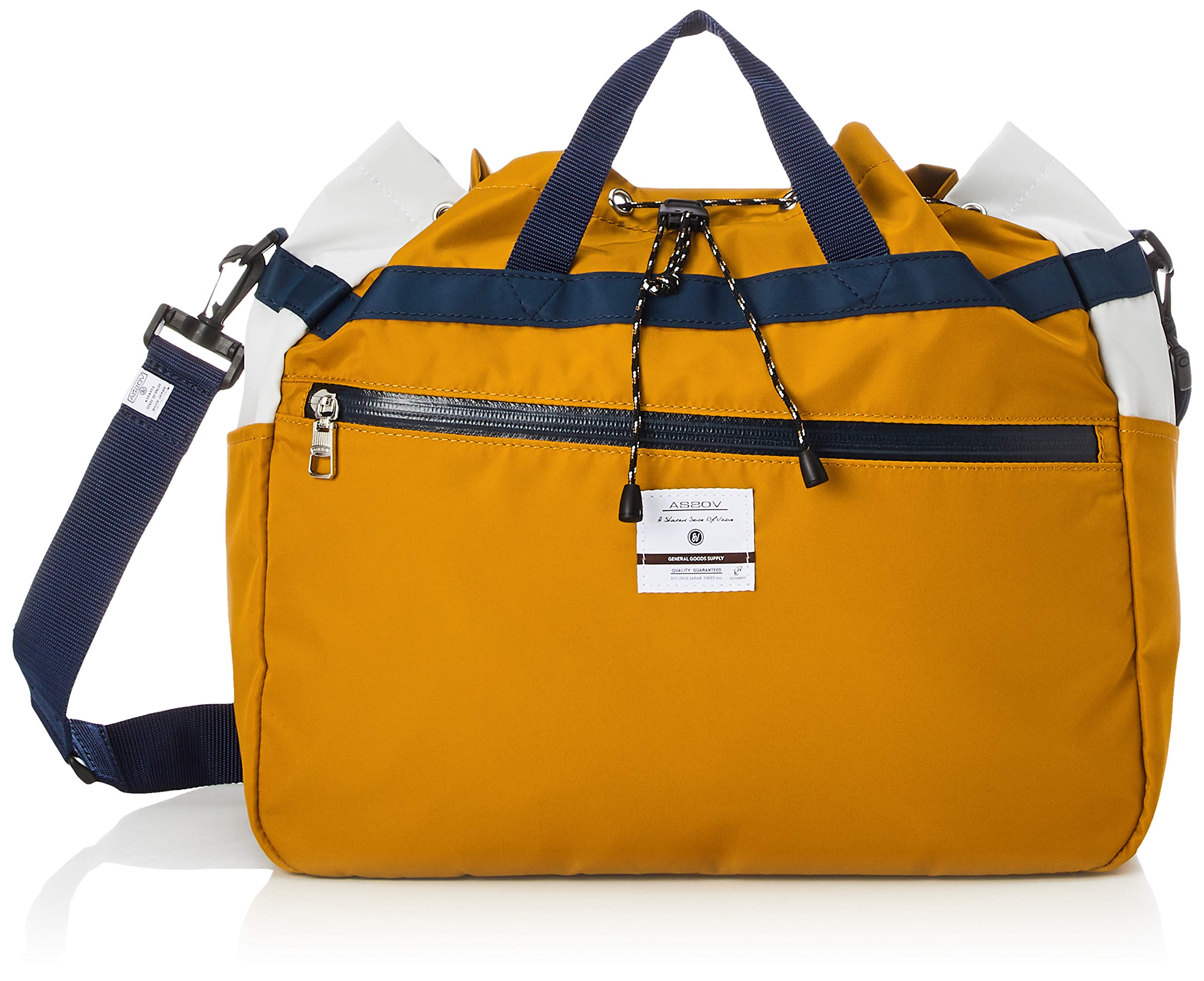 

Assob Nylon Twill Draw String Shoulder Mustard Bag,