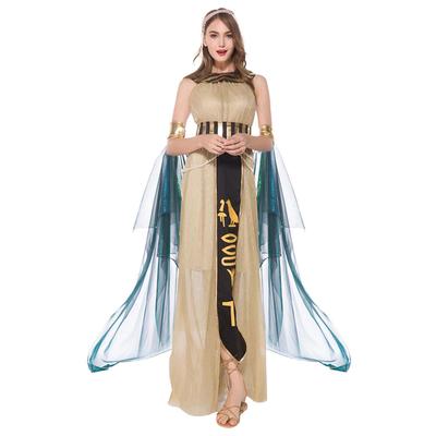 [monoii] Halloween Egyptian Cosplay Cleopatra Costume Queen Outfit Arab Princess Costume