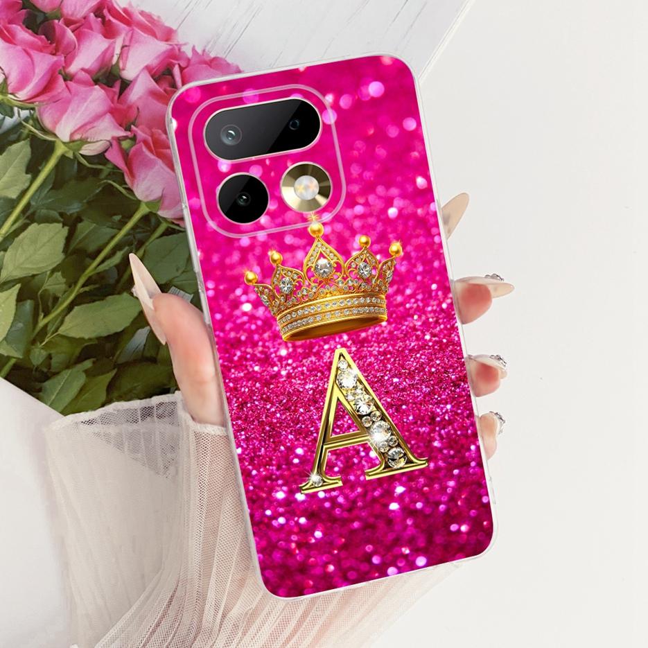 For Realme 16 Pro Case RMX5121 RMX5120 Luxury Crown Letters Cover Soft Slim Phone Case For Realme 16 Pro Plus Realme16 Pro+ Bags
