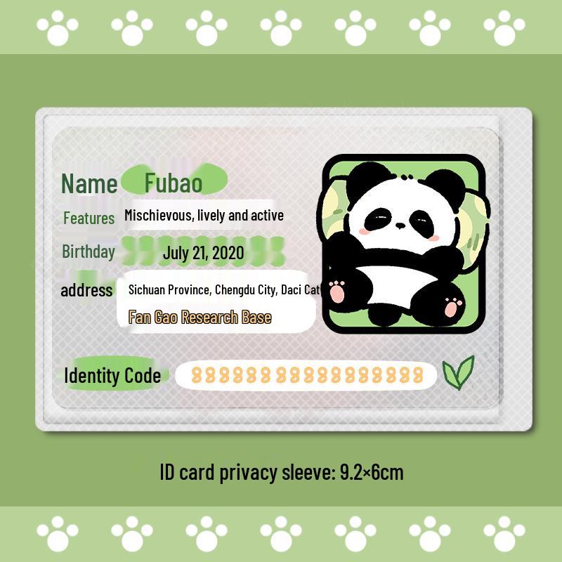 Panda ID Card Protector: Cute, Full-Coverage Blocking Sleeve for Campus Cards