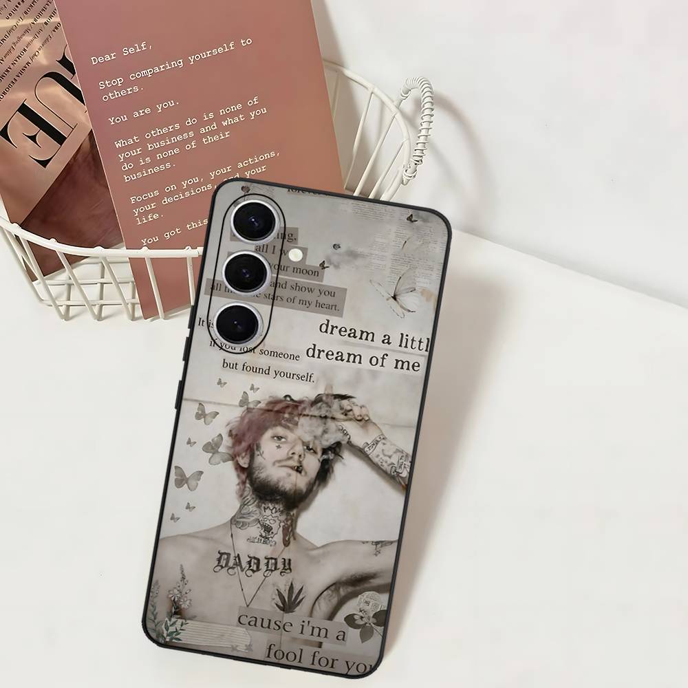 

Чехол для телефона с изображением певца-рэпера L-Lil Peep Для Samsung S 24 Fe 25 Ultra Plus 20 Lite 21 30 22 23 24 22 Ultra 5G Fundas Samsung S21 plus