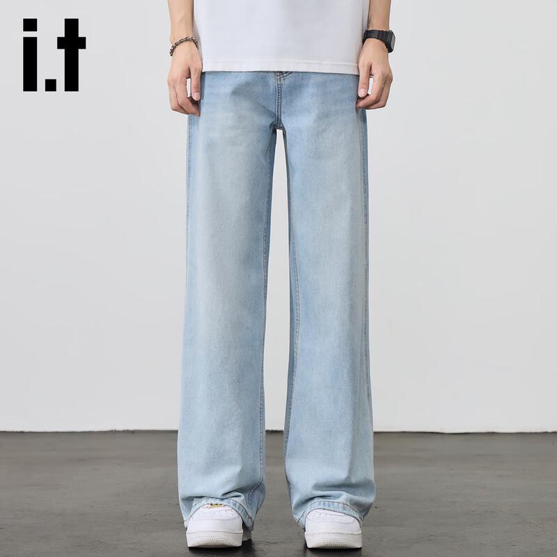 Izzue IT Men's Summer Casual Straight-Leg Jeans