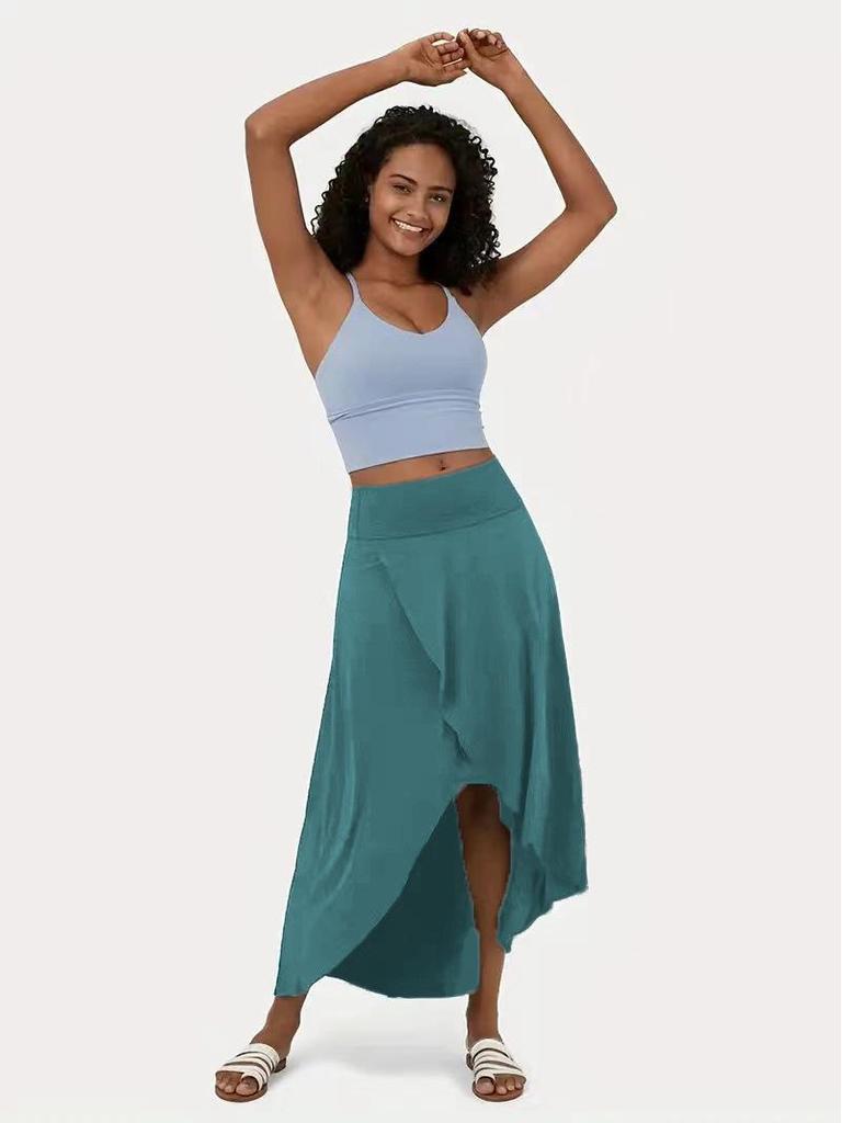 Chic Summer Women's Irregular Drape A-line Long Skirt - European & American Fashion