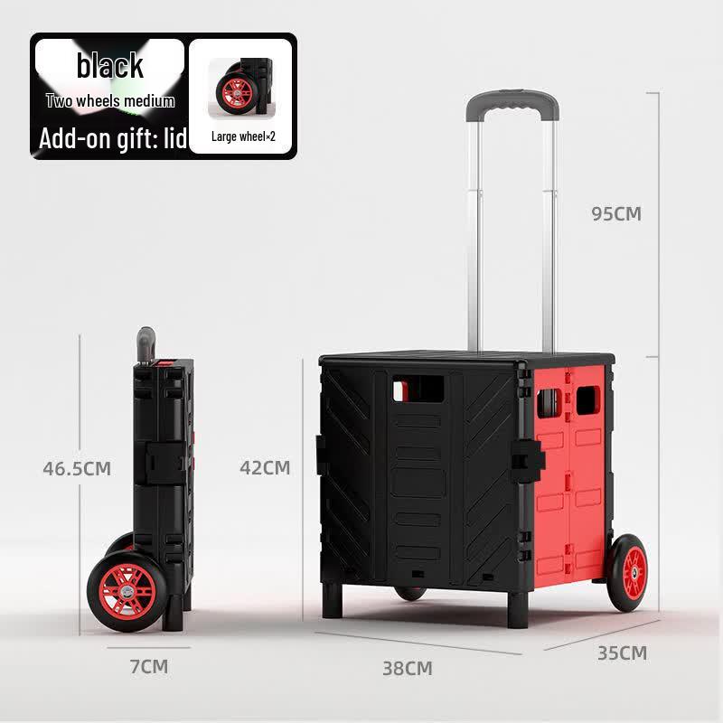 Portable Folding Shopping Cart with Lid