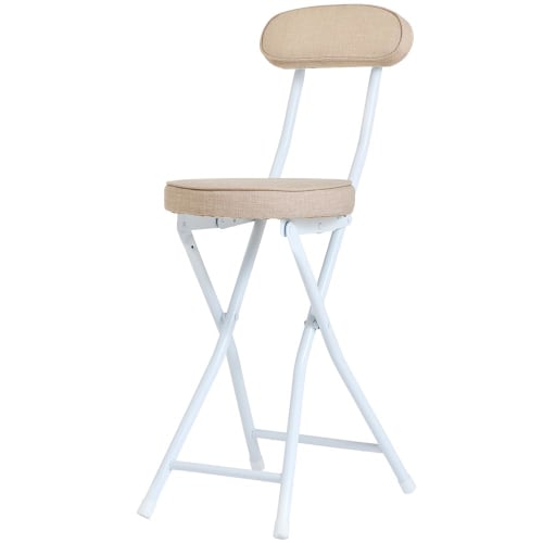 Iris Plaza Folding Chair, Beige, OTCSR-77, Folding Chair, Lightweight, Compact, Stylish, Simple, Interior Design