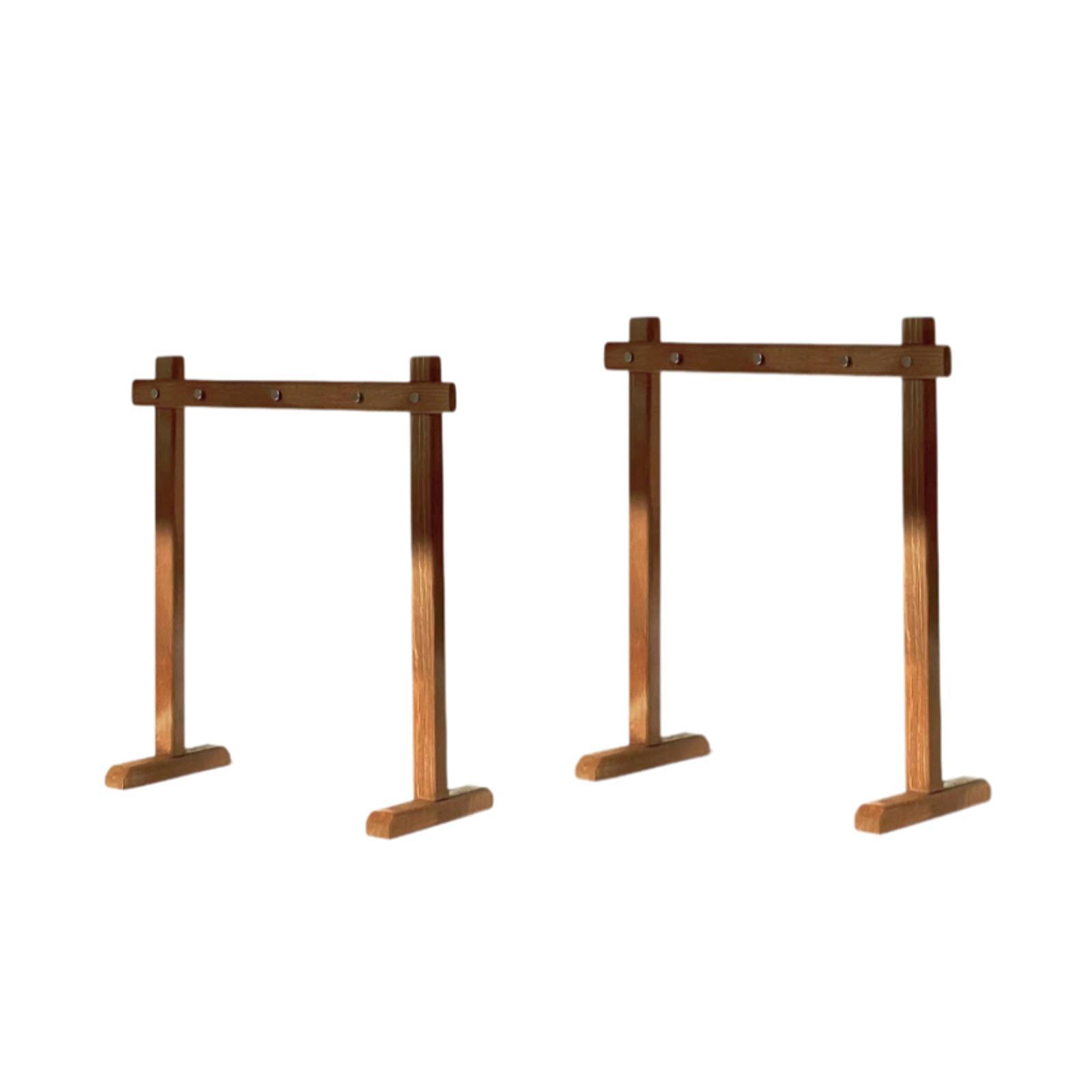 Garden Wind Chime Stand Wooden Display Rack for Bamboo Wind Bells Rustic Decoration and Indoor Chime Pendants S