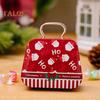 Caja de dulces navideña con asa, minibolsa de hierro, contenedor para bocadillos con forma de muñeco de nieve y Papá Noel, contenedor para guardar dulces navideños