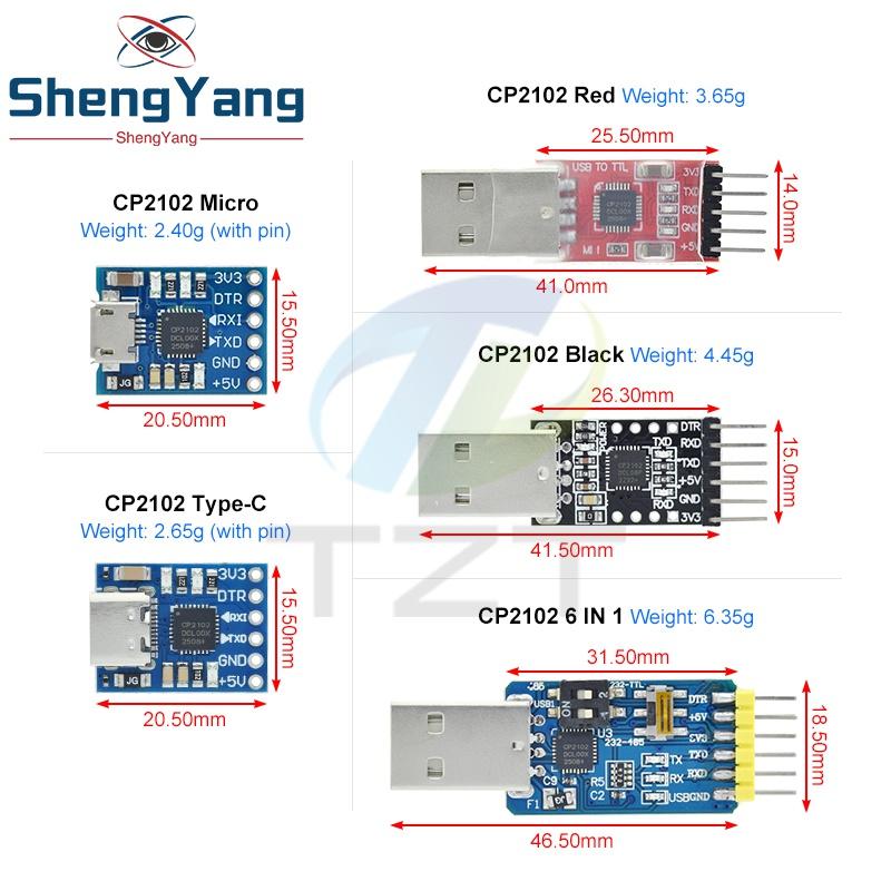 CP2102 USB 2.0 to UART TTL 5PIN Connector Module Serial Converter STC Replace FT232RL CH340G PL2303 CP9102X for Arduino Pro mini