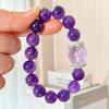 12mm Hochwertiges Uruguayisches Königs Violett Natürlicher Amethyst Lavendel Amethyst Design Armband