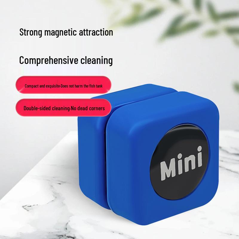 Compact Magnetic Algae Remover: Strong Suction Fish Tank Cleaning Brush