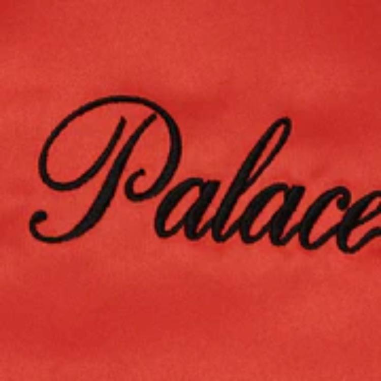 Palace Satin Varsity Jacke Orange Herren Oberbekleidung P23JK025