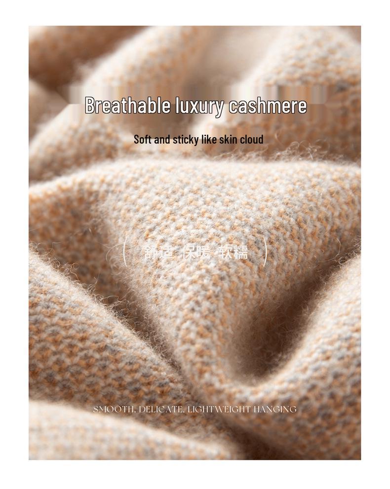 Women's Heavyweight Cashmere Hooded Cardigan - Soft, Elegant Autumn/Winter Outerwear Sweater