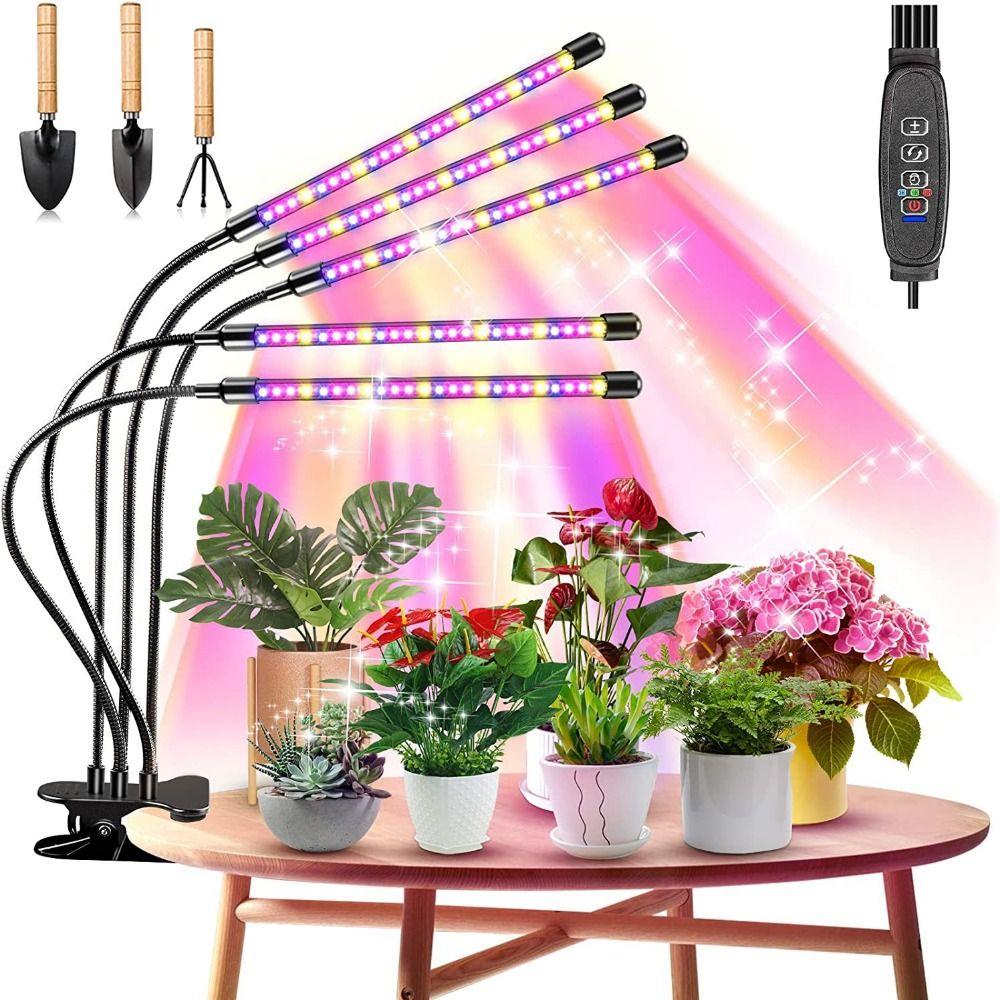 Full Spectrum Clip Grow Lamps 2/3/4 Heads Potted Plant Lamp Hydroponic Lights  Seedling Grow Tent