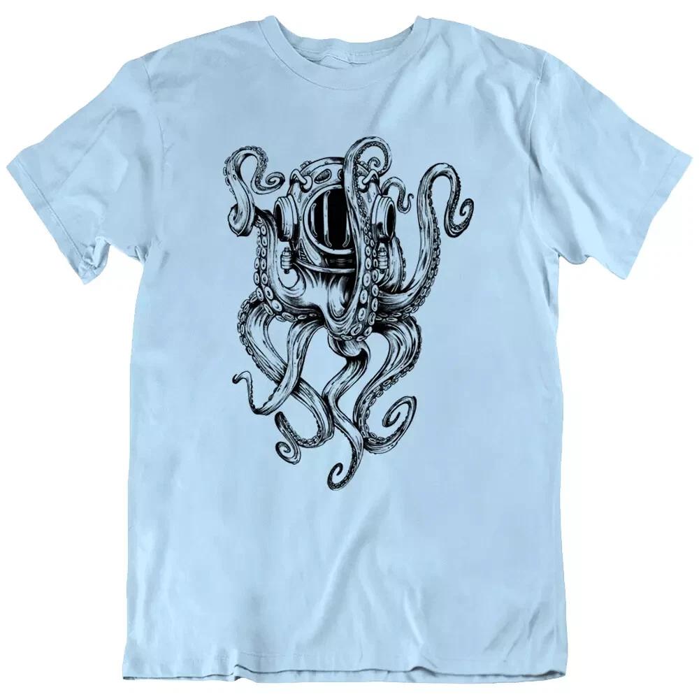 Scuba Diving Octopus Squid Diver Deep Sea Funny T Shirt Tee Gift New S