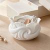 3D Printed Flower Petal Storage Box, Matte White Jewelry & Makeup Organizer, Large Capacity Wide-Mouth Holder for Makeup Brushes Keys Stationery,