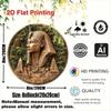 Vintage Egyptian Pharaoh Aluminum Wall Art, 8x8 Inch Round Metal Sign for Home Living Room Kitchen Decor