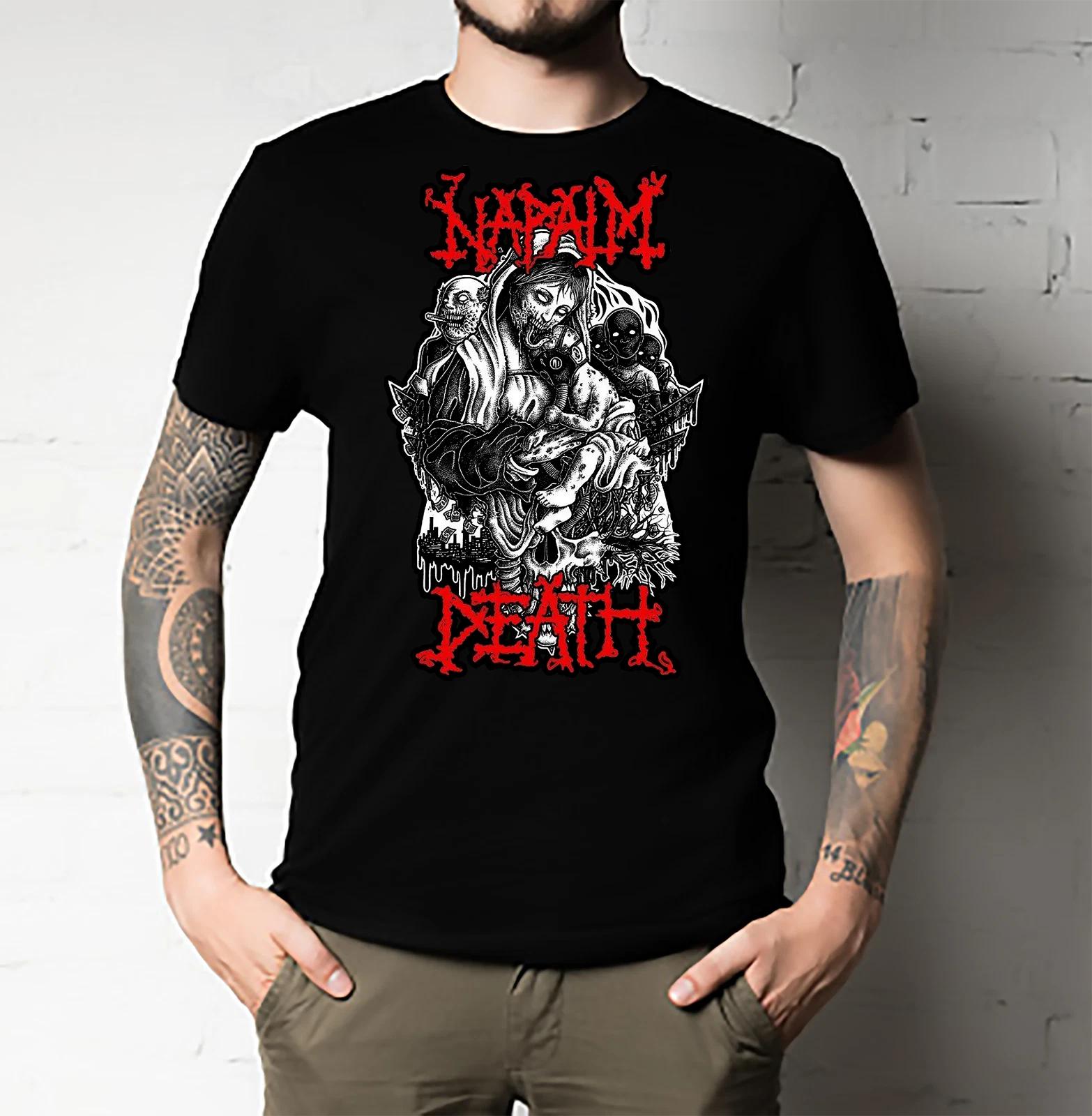 Men s and Women s T-shirts Mother and Child Napalm Death XXXXL
