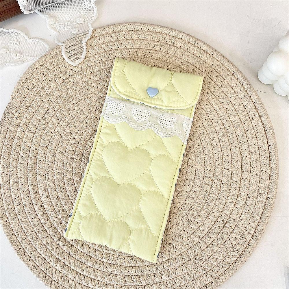 Sweet Cotton Glasses Storage Bag Korean Style Lipstick Bag Portable Lovely Eyeglasses Case  Travel