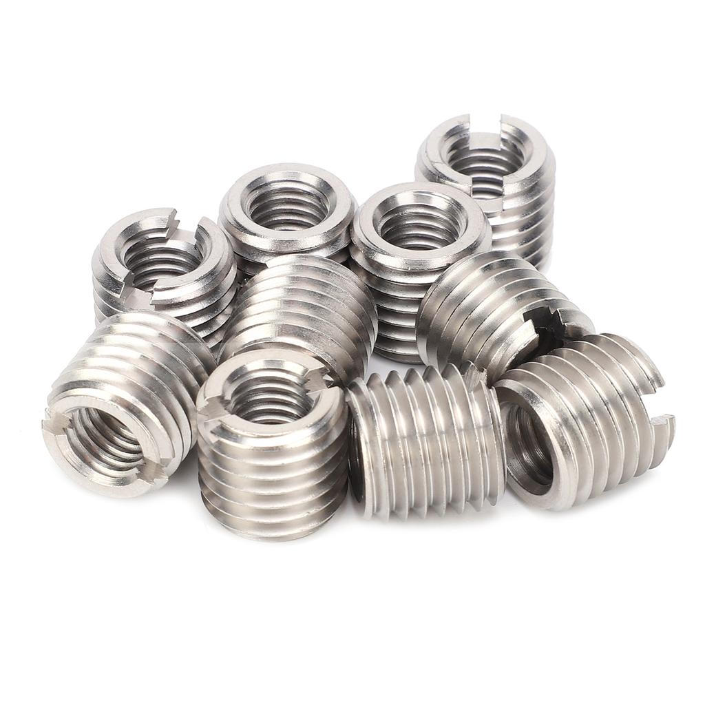 10Pcs Thread Inserts Male Female Reducing Nut Repair Tool Stainless Steel Fastener Hardware