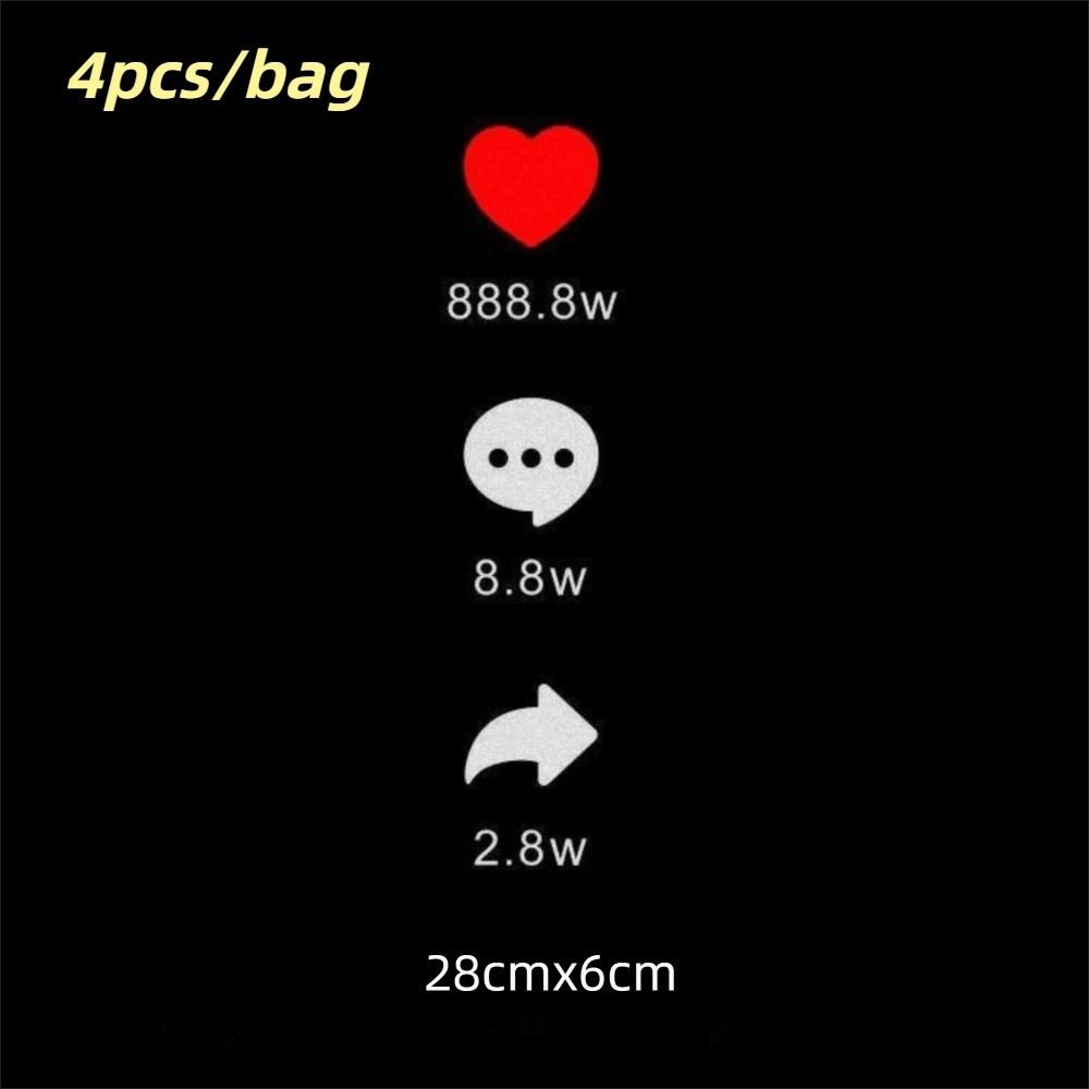 

4pcs/bag Funny Design Vinyl Decal Creative Design Auto Body Decorative Sticker Vehicle Decoration style1