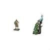 European Knight And Peacock Sculpture Collection Elegant Desktop Ornament for Entryway Living Room