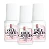3 Extra Strong Glues for False Nails 3x10g = 30g (30ml) - Applicator Brush for Gel, Plastic, Acrylic and Rhinestone Capsules
