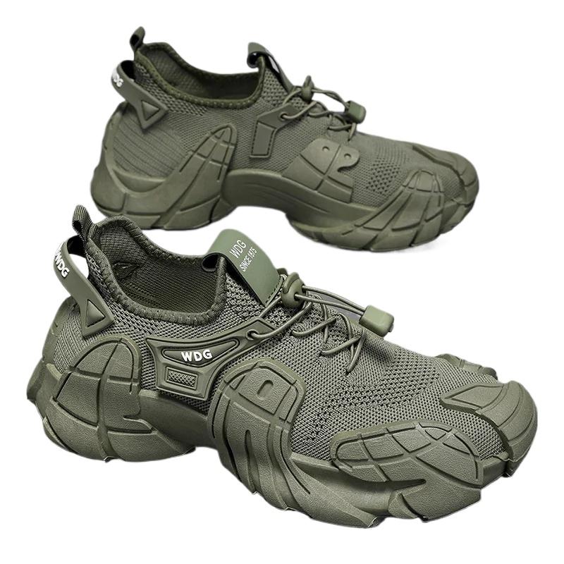 New ModelSimple Men'S Sports Shoes Breathable For Daily Use Casual Walking Fashionable Running Thickened Sole Height Increasing Versatile