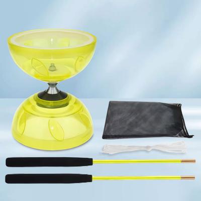 Tragbares Chinesisches Yoyo Diabolo mit 2 Diabolo-Stöcken, Schnur und Netzbeutel, Jonglier-Diabolo für Erwachsene, Kinder, Ältere, Übungsgerät