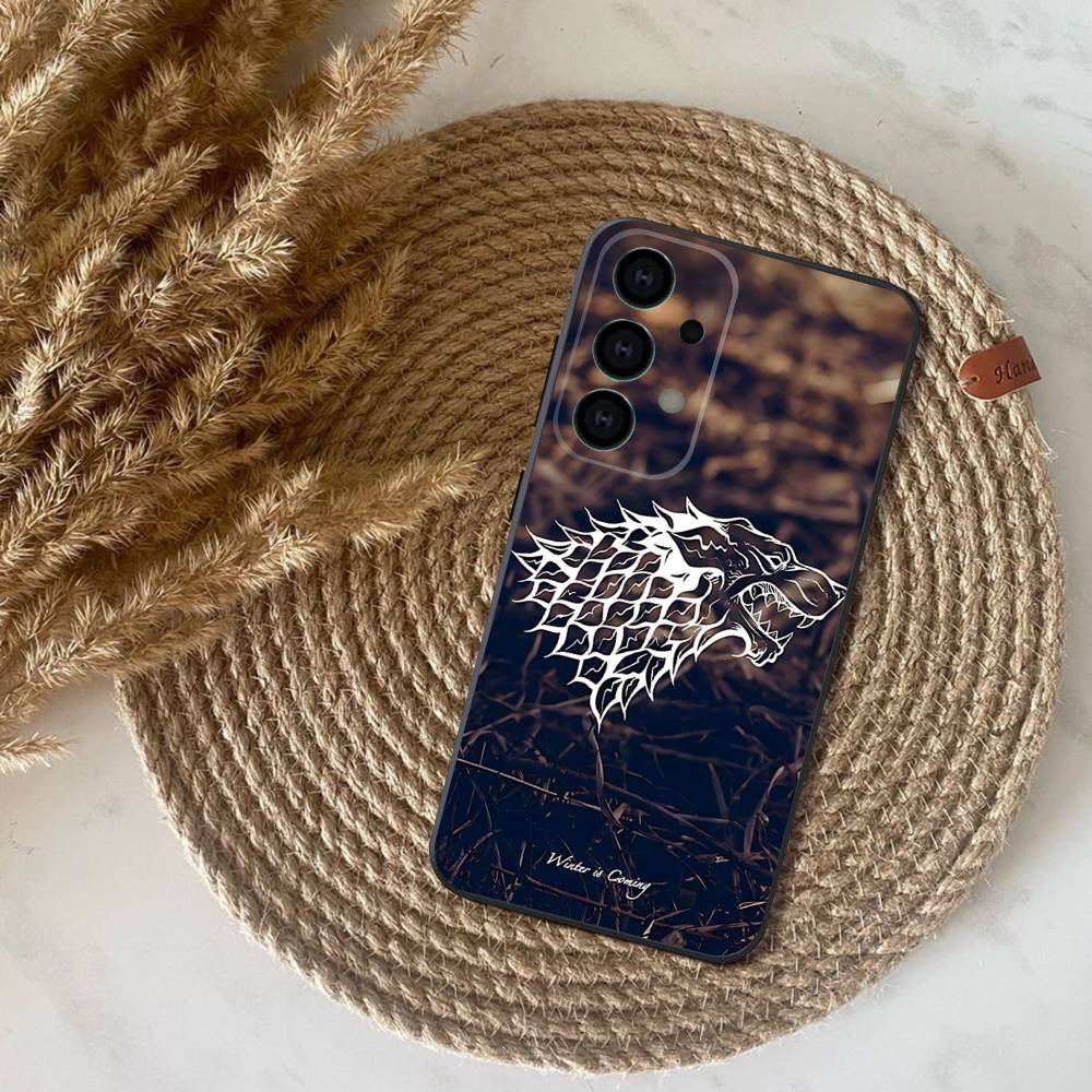 Winter C-Coming Stark Phone Case For Samsung S25,S24,S21,S22,S23,S30,Ultra,S20,Plus,Fe,Lite,Note,10,9,5G Black Cover