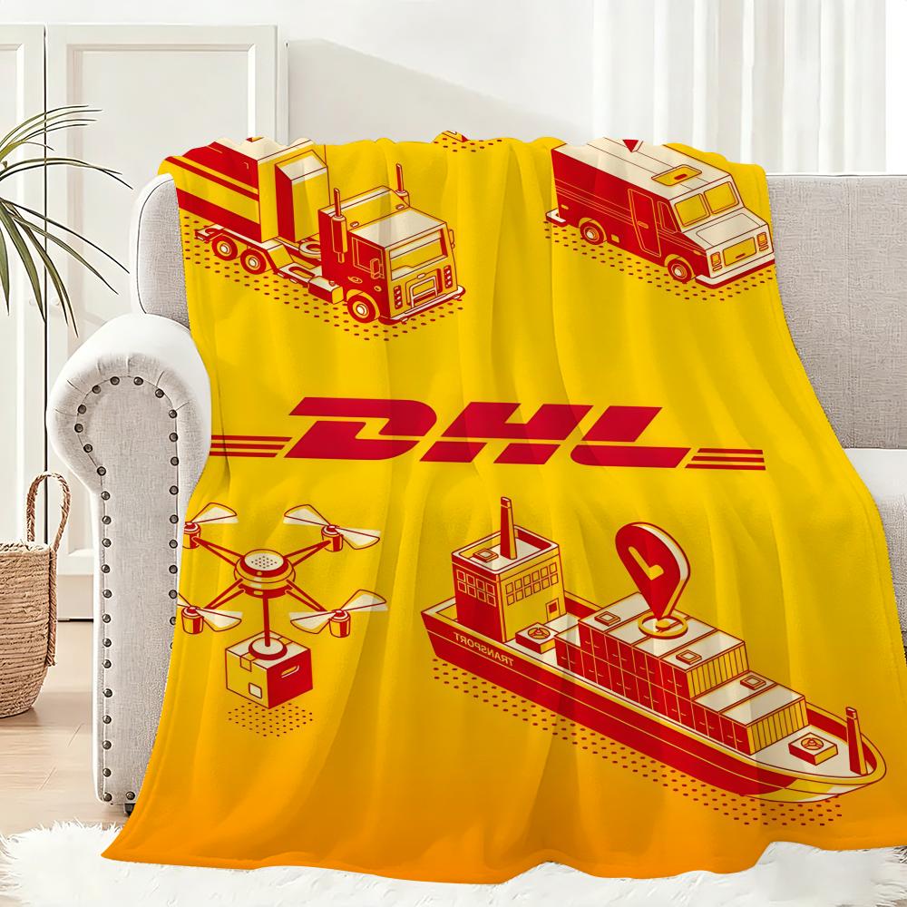 D-Dhls Expresss Throw Lightweight 240G Flannel Blanket Soft Skin-Friendly For Summer Cooling