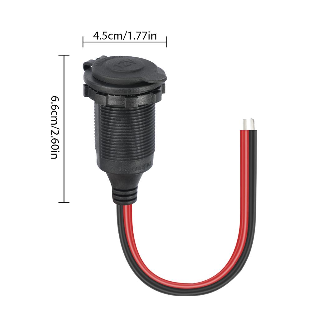 Cigarettes Lighters Socket Car Marine Lighters Socket Power Outlet Socket Receptacle 12V/24V Waterproof Plugs