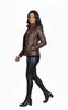 Brown Women's Handmade Stylish Lambskin Leather Slim Fit Biker Genuine Jacket