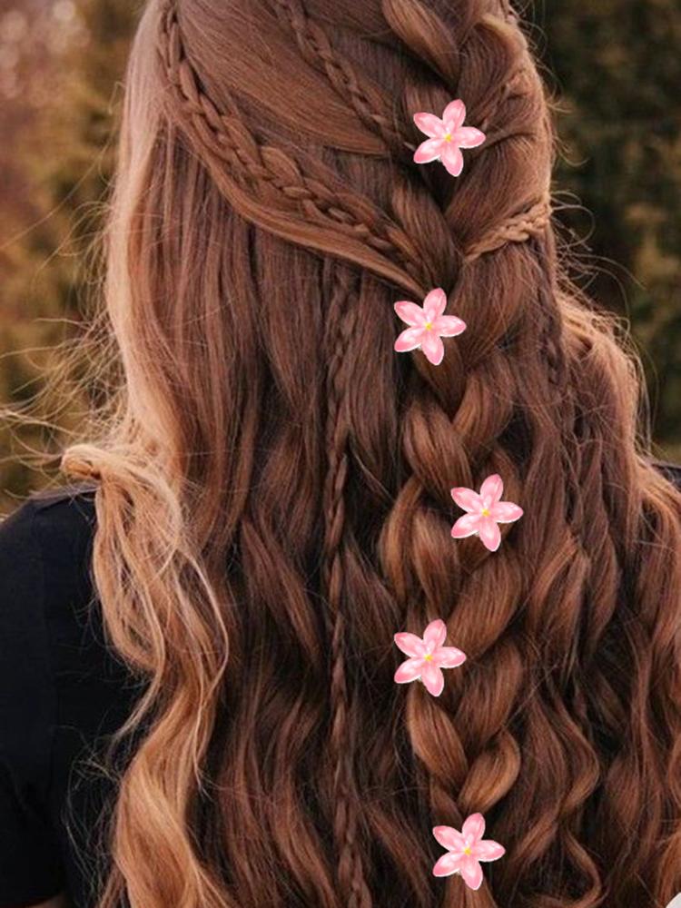 Fleur Épingle à Cheveux Douce Crabe à Cheveux Pour Femmes Simple Pince à Cheveux Queue de Cheval Coréen Plage Hawaï Pinces à Cheveux Barrette Accessoires Cheveux