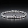 Elegant Micro-Set Zircon Tennis Bracelet Women Men Minimalist Geometric Design In Gold Tone